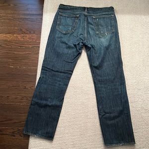 JCrew dark wash denim.  Straight leg.  36x32